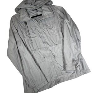 Mountain Hardwear Womens Large Acadia Jacket Grey Waterproof Rain Shell
